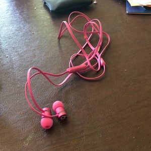 Pink beats earbuds